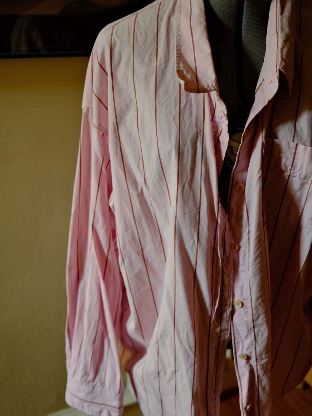 Wilfred Reminisce Oversized Pink Stripe Button-Up Shirt - Picture 2 of 4